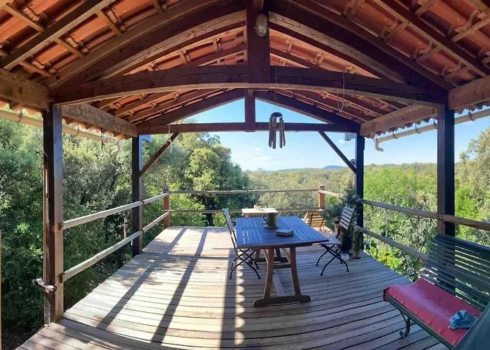Villa Maison Bois 90m2 Garrigue Calme St Guilhem Gorges Argelliers