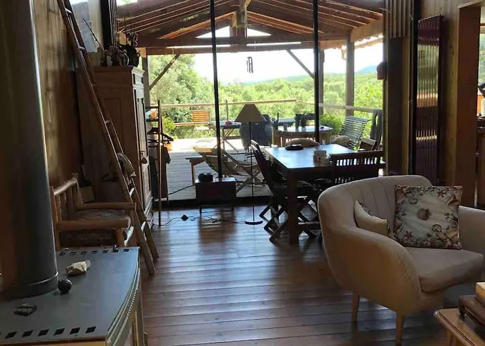 Maison Bois 90m2 Garrigue Calme St Guilhem Gorges