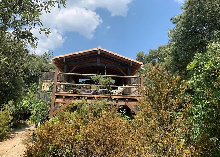 Maison Bois 90m2 Garrigue Calme St Guilhem Gorges